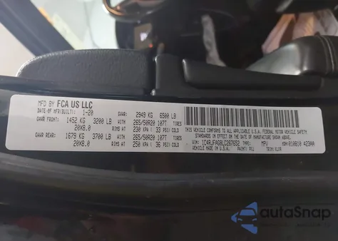 2020 Jeep Grand Cherokee Altitude 4X4 from USA, damaged, VIN 1C4RJFAG8LC267652